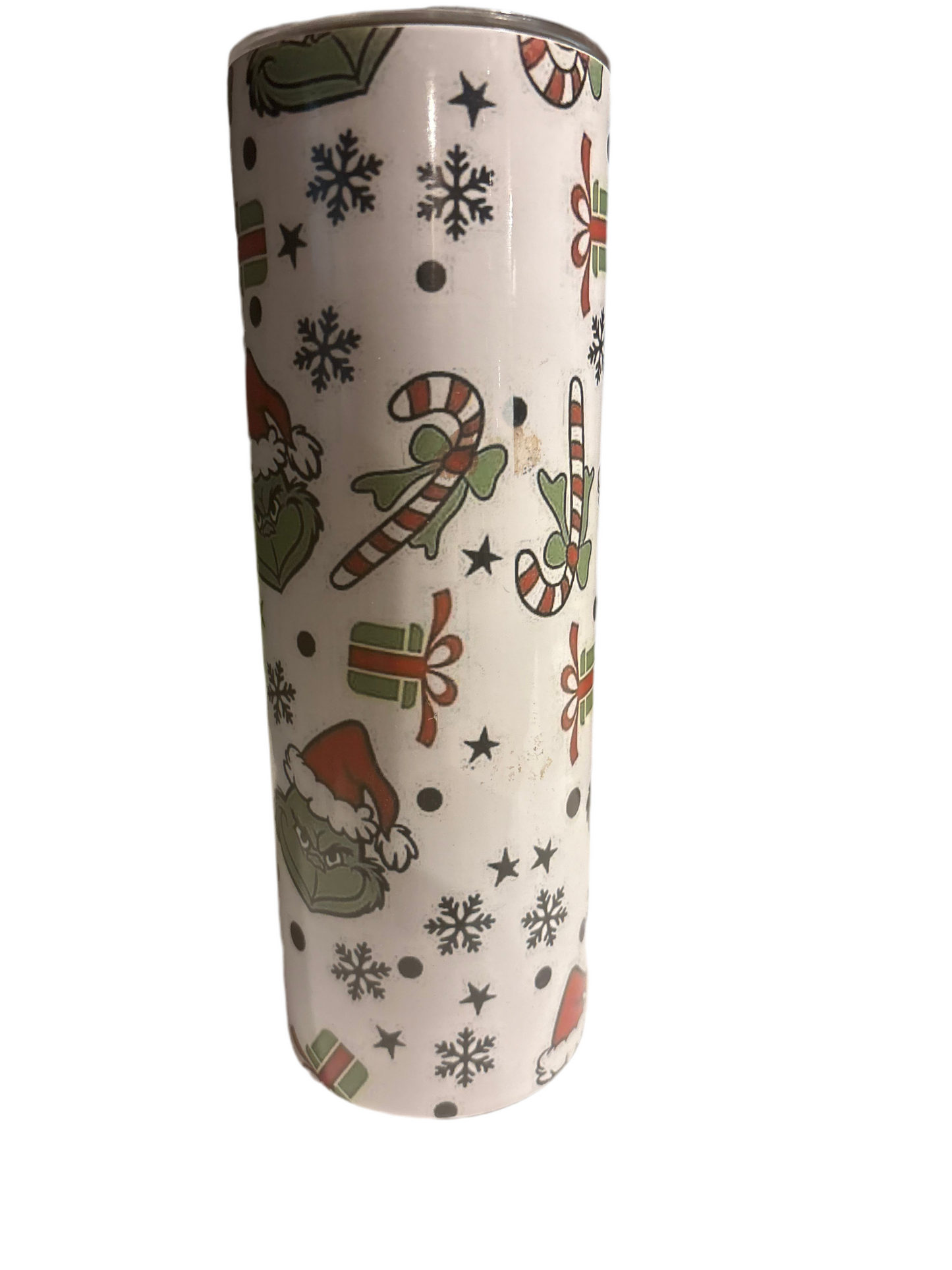 20oz “Grinch fuel” Christmas tumbler