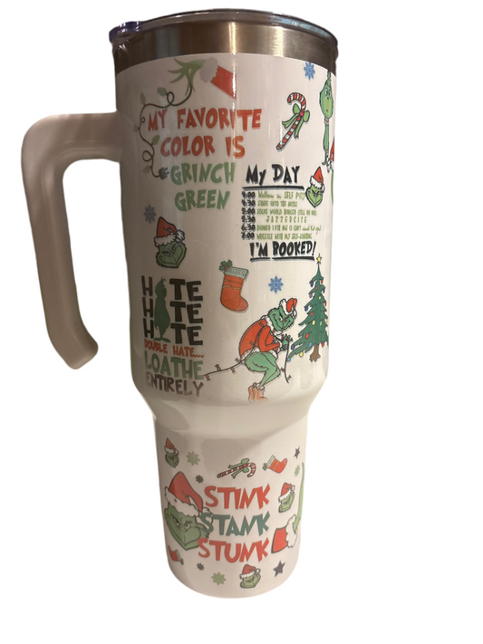 40oz Grinch Christmas tumbler