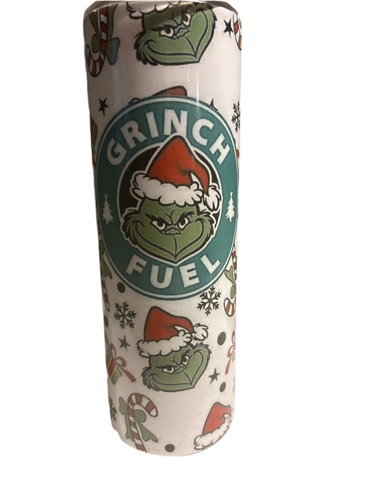 20oz “Grinch fuel” Christmas tumbler