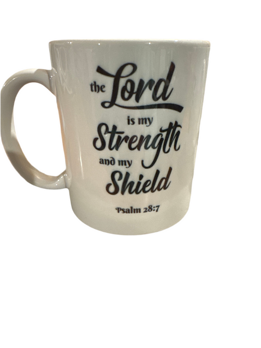 Psalm 28:7 coffee mug